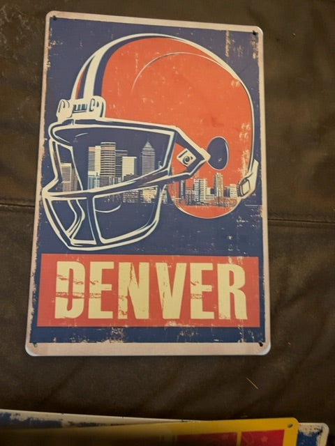 Denver football sign