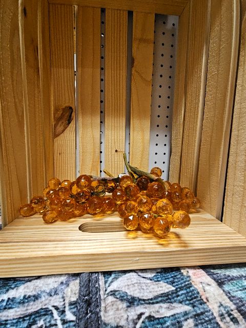 Vintage Orange Lucite Grapes LR