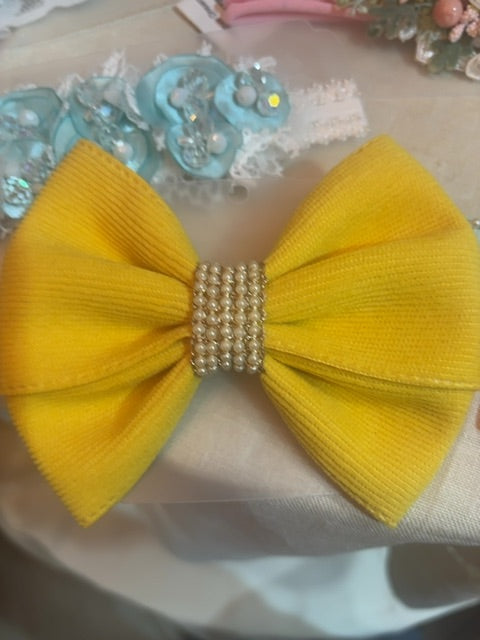 Yellow MysticalCreationsByMaira Corduroy bow