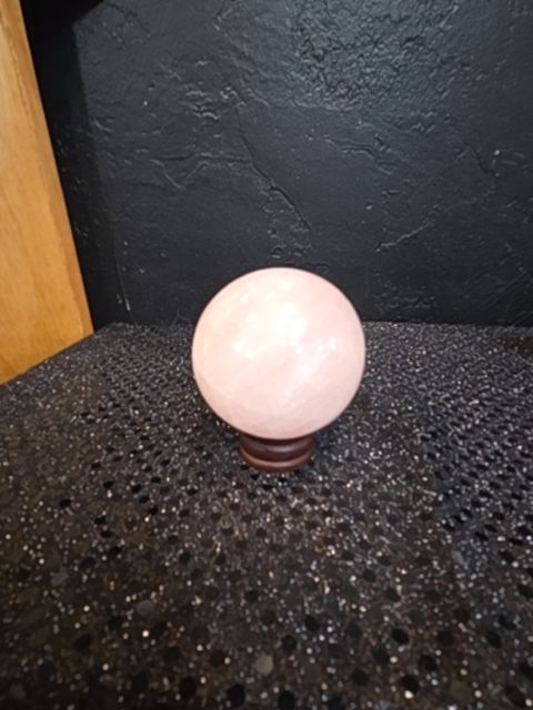 Rose Quartz Sphere 7 inches around includes stand