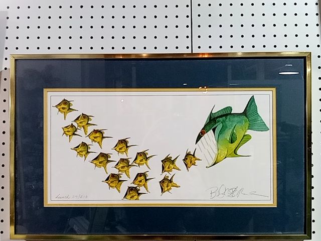 Signed Piranha Print