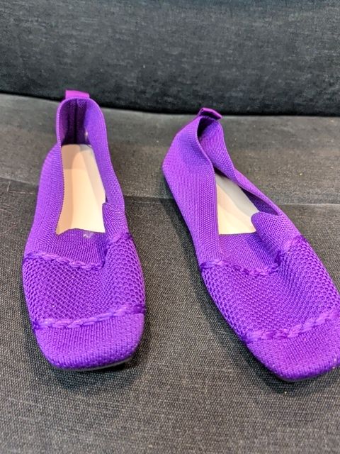 Purple knit loafers size 37