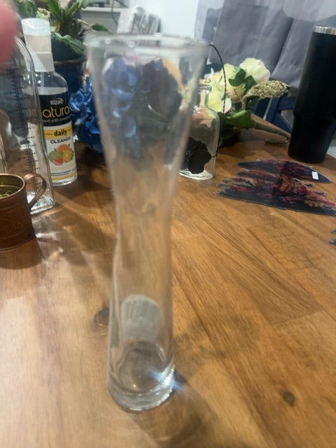 Etched bud vase