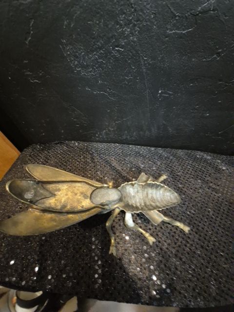 Vintage Brass Fly Ashtray, 7.5