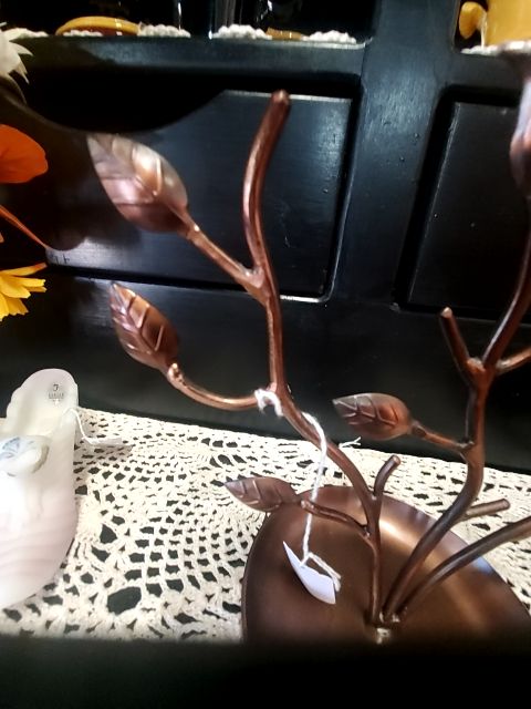 Bronze plated jewelry tree