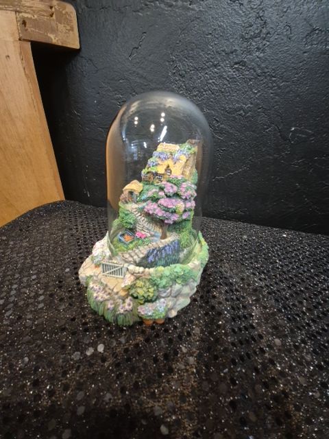 Lavender Hill Cottage by Violet Schwenig, Hand Painted, Limited Edition, 4" × 5"