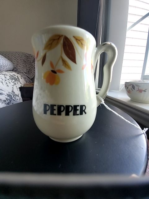 Autumn leaf Halls superior china Salt and pepper