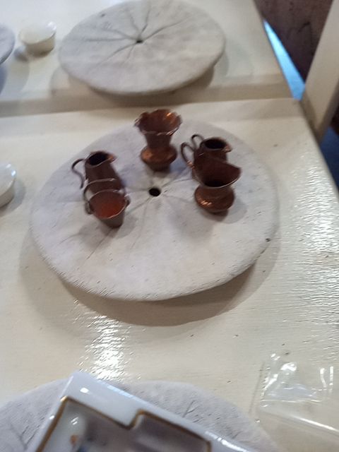 Vintage 5 pc copper doll house set