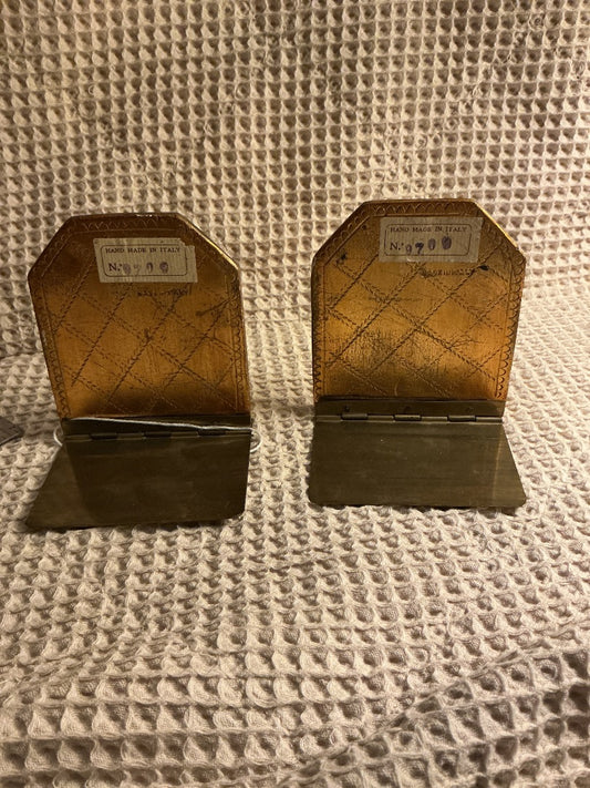 Gold Florentine Italian Florentine Book Ends, 4.75”