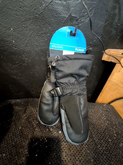 Blk/Grey Columbia Omni-Heat Mittens, Waterproof, M - Taille
