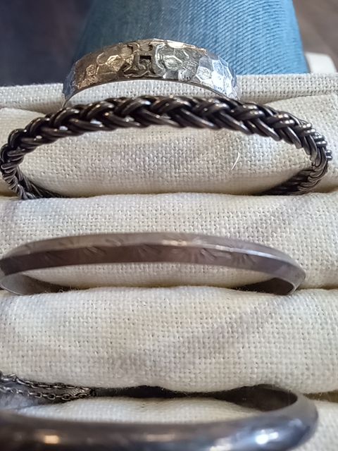 Sterling braided cuff bracelet