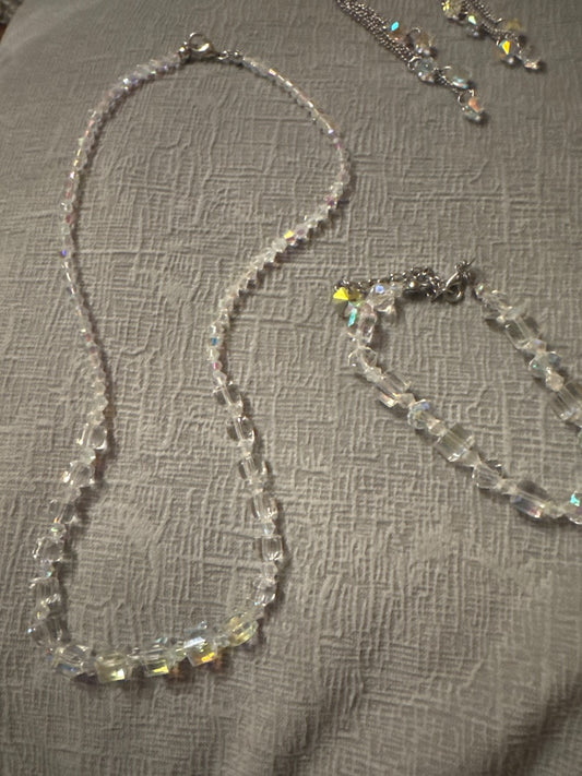 Clear Bracelet & Necklace set