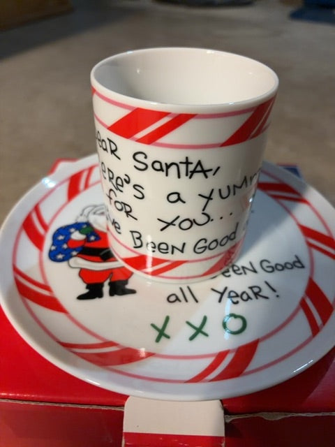 Vintage Lazarus cookie plate and mug set