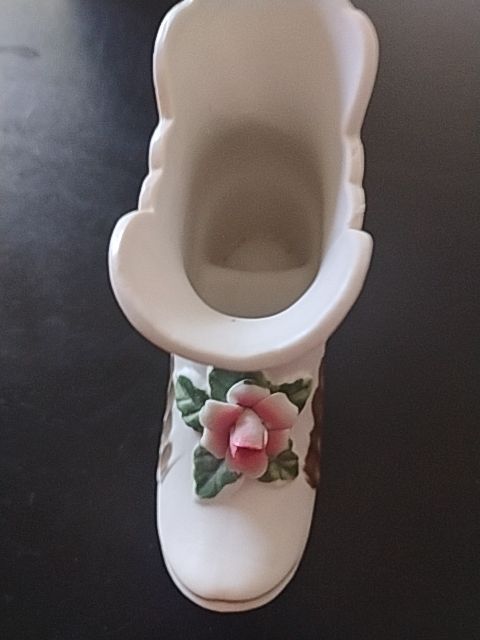 White Pink Porcelain Bisque Shoe