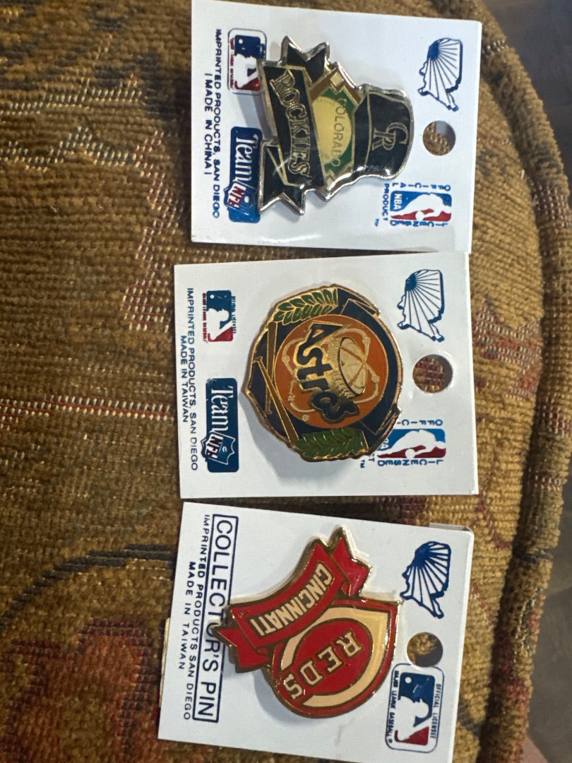 Rockies, Astros, Reds Team Pins