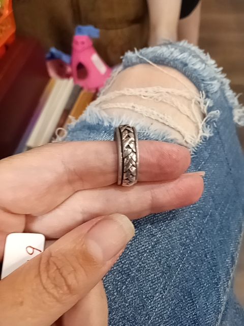 Sterling men's spinner ring