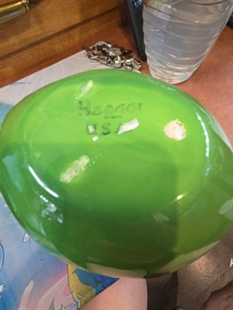 Vintage Haeger Pottery Green Easter Egg Planter