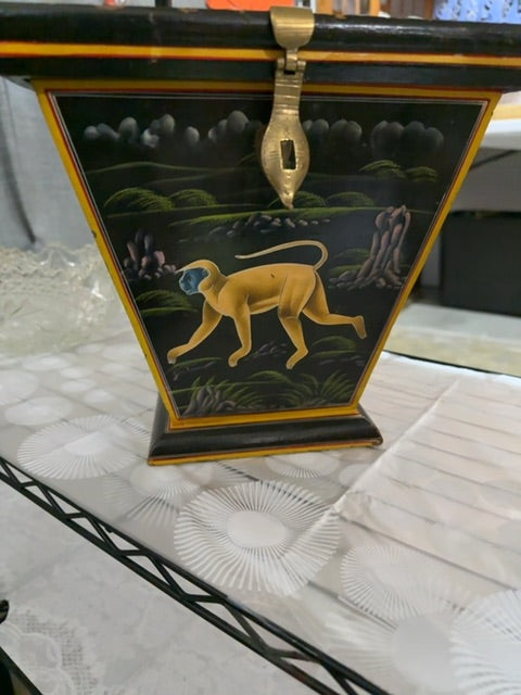 Hand painted wooden box, Large