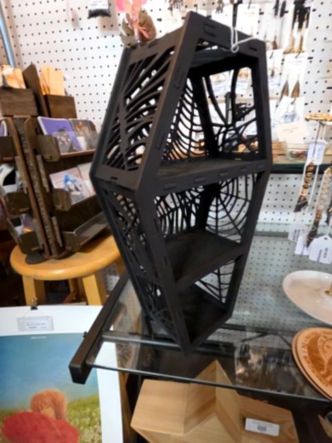 Black Shelf Coffin Spiderweb