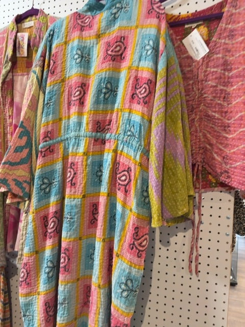 Kantha Robe/Coat Long with Waist Tie