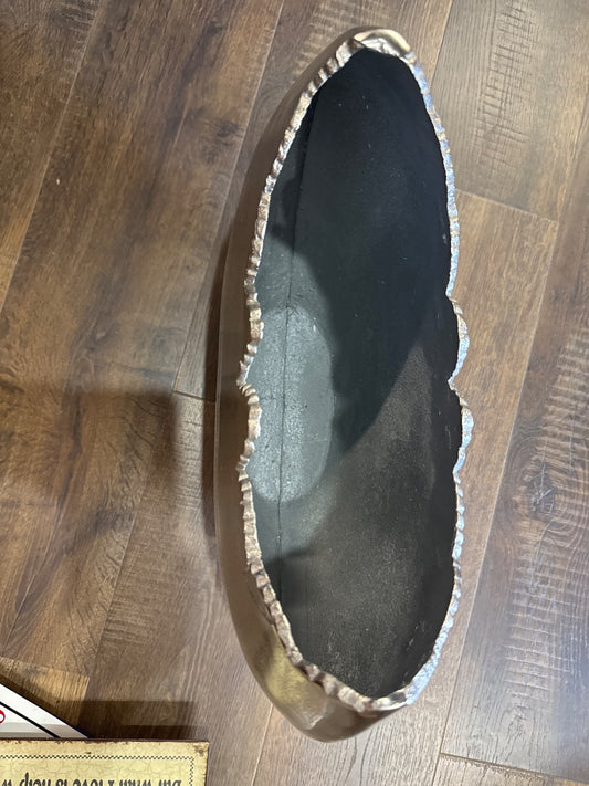 Huge Size Silver Shark-Bite Vase
