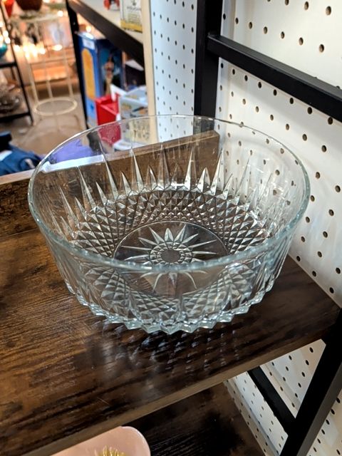 Pressed glass bowl
