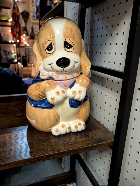 Vintage Sad Puppy Cookie Jar