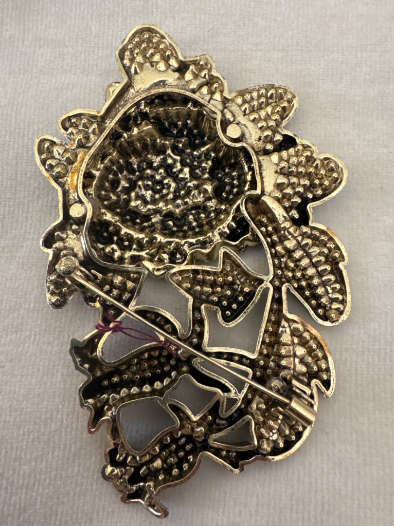 Large floral brooch