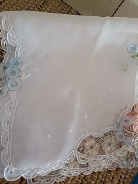 Antique runner blue trim