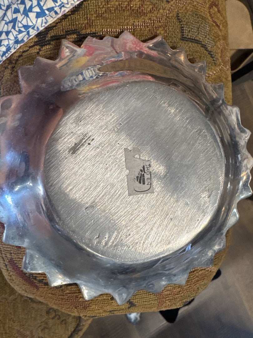 Silver Sunflower Trinket Tray