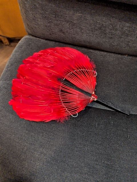Red Feather Fan