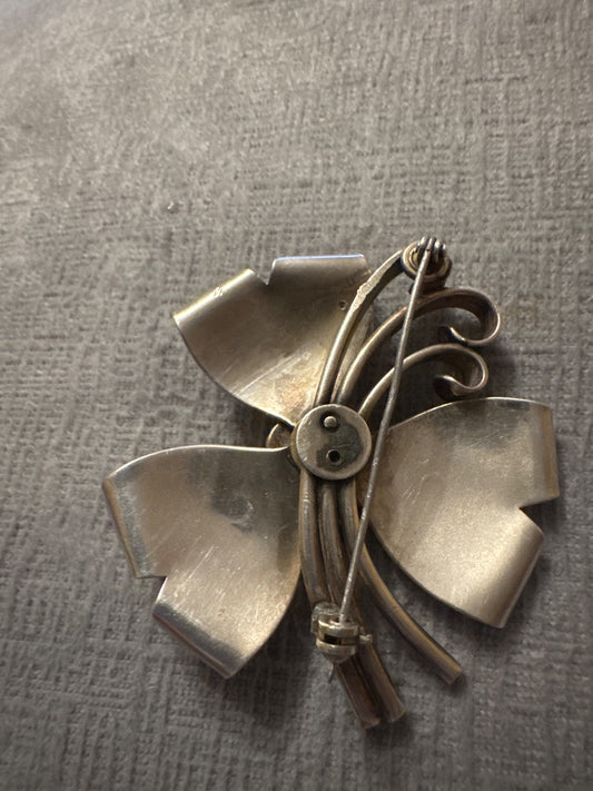 Amethyst two tone broach