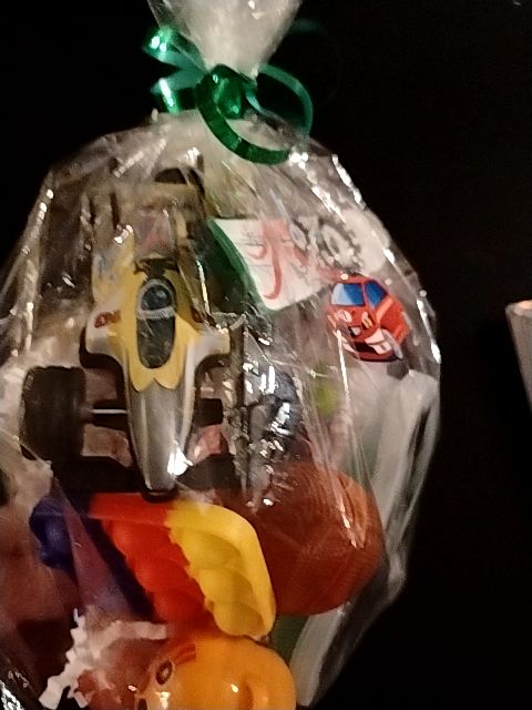 Multi in Clear Bag/Green Ribbon Boy's Toy Gift Pack