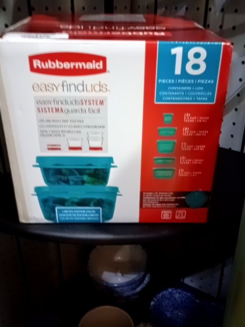Rubbermaid 18pc easy find lids