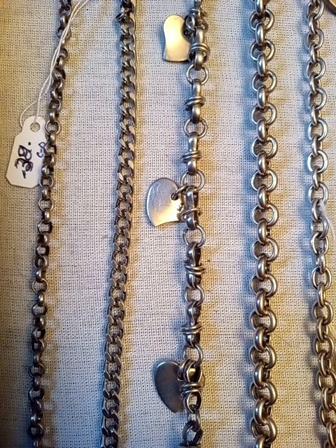 Triple heart Sterling silver charm bracelet