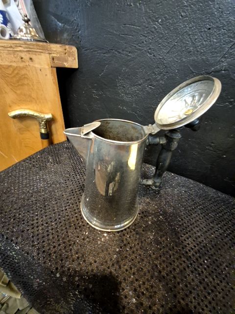 Silver Plated Coffee Pot, 7" x 8"
