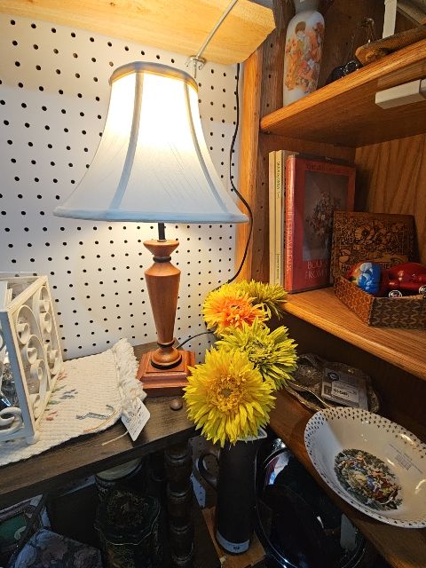 wooden table lamp