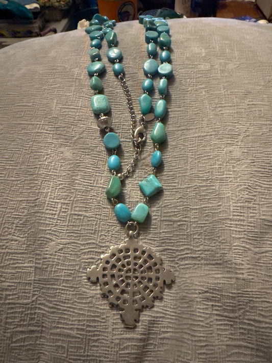 Turquoise and silver Chicos Costume Jewelry