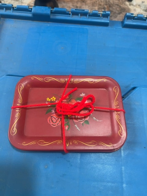 Floral trays set of 4