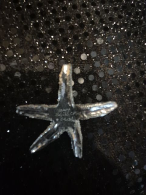 Metal Silver Starfish, 2"
