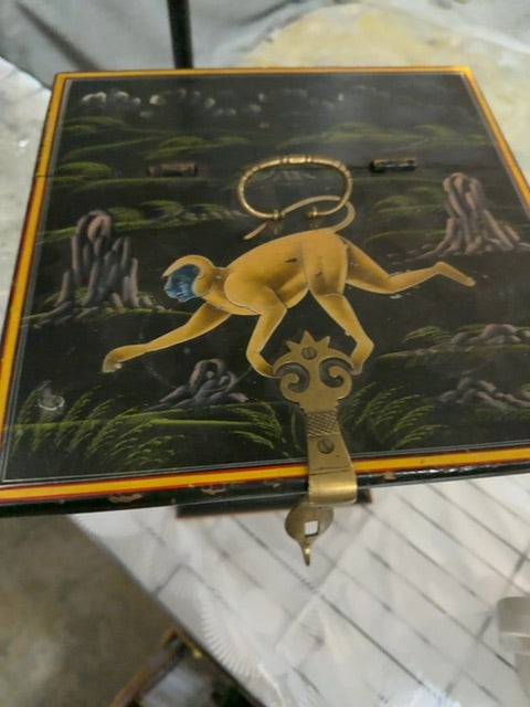 Hand painted wooden box, Large