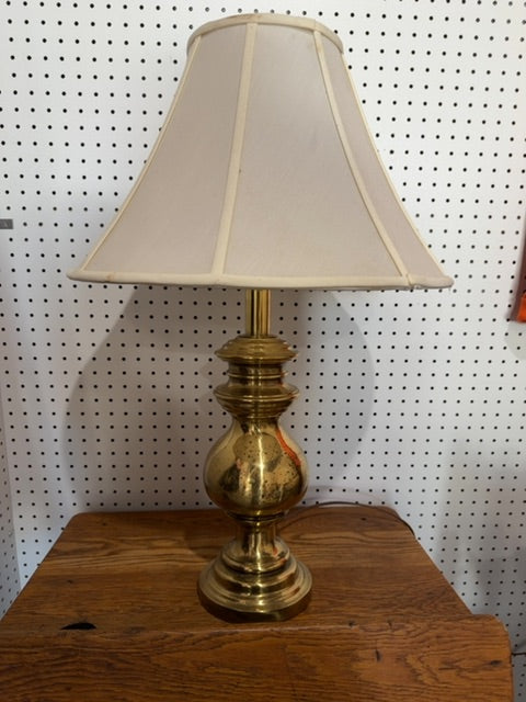 Brass w/ cream shade Brass lamp