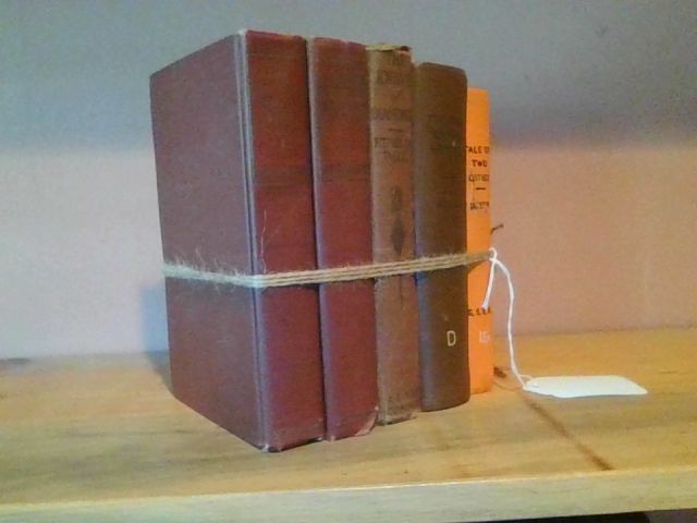 Home Decor Antique book stack orange (5)