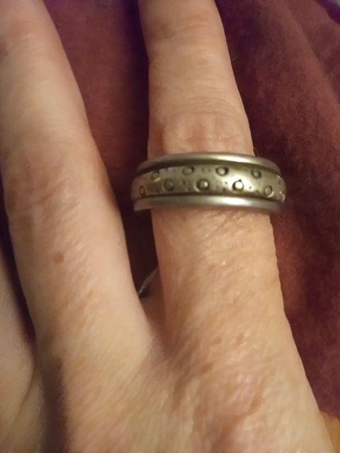 Sz 12c sterling silver spinner ring