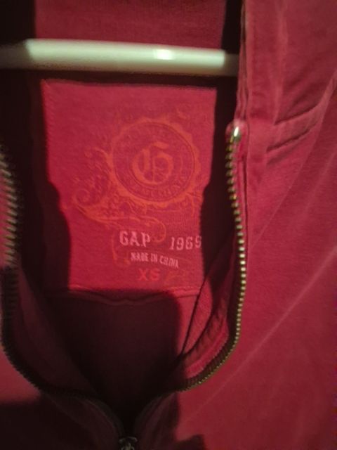 GAP Red Zipper Hoodie Size XS