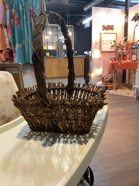 Rustic Wooden Basket