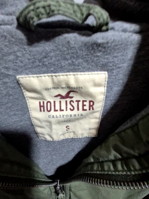 Army Green Hollister Bomber Jacket, S