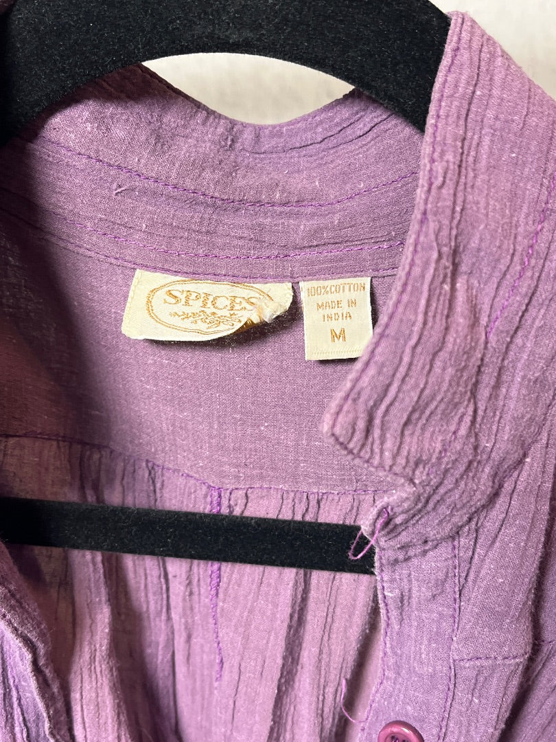 Mauve Purple Cotton Blouse, M