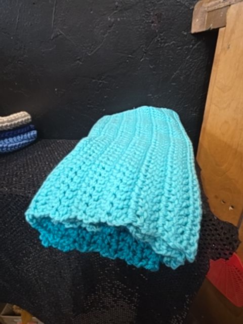 HAND-MADE 2 Toned Teal Scarf