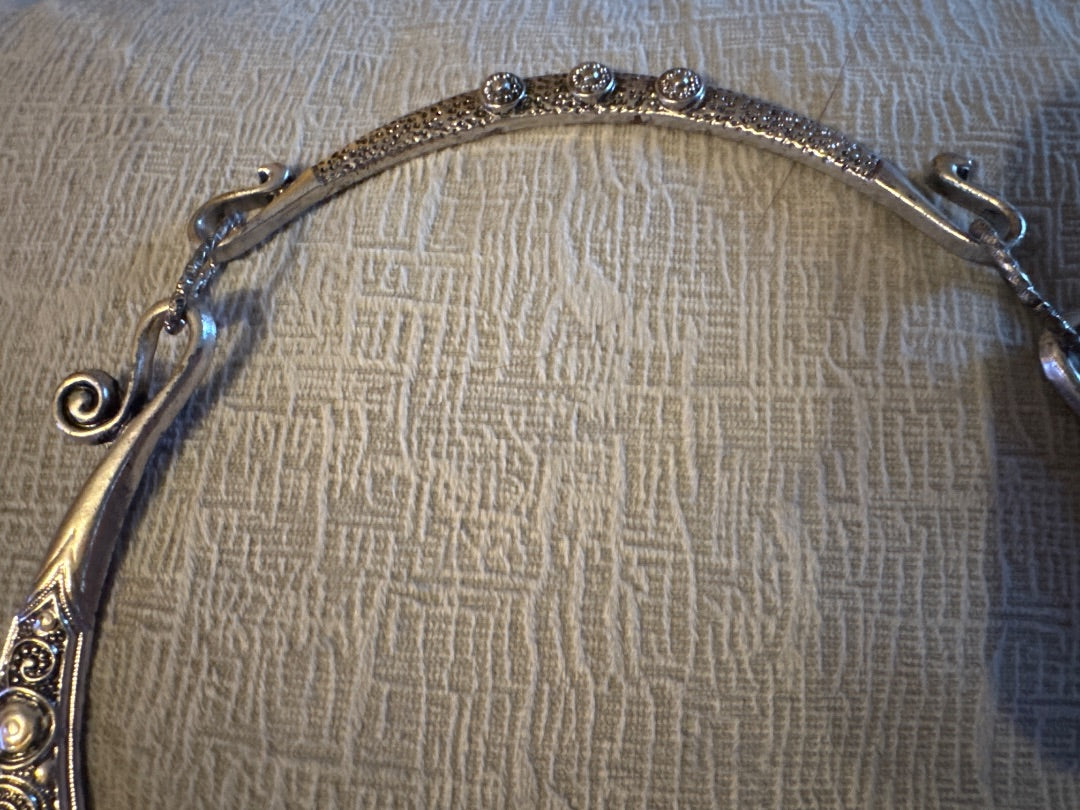 Silver and blue Unknown Elephant statement necklaceJewelry, Large